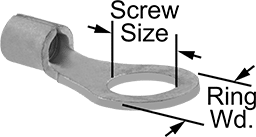7113K97 Noninsulated Ring Terminal 22-18AWG Parts Distributor 7113K97 Noninsulated Ring Terminal 22-18AWG
