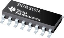 TI 74LS161AN Counter, Up, 4 Bit Binary, 16 Pin, Plastic, DIP Parts Distributor TI 74LS161AN Counter