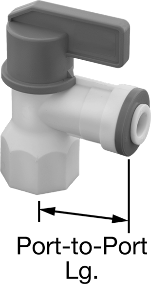 7953K55 Compact Polypropylene On/Off Elbow Valve for Water Parts Distributor 7953K55 Compact Polypropylene On/Off Elbow Valve for Water