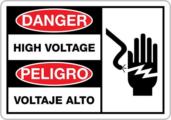 7967T35 Danger-High Voltage Labels Parts Distributor 7967T35 Danger-High Voltage Labels