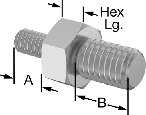 95316A150 Steel Male Hex Thread Adapter
