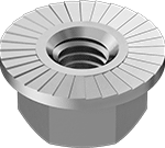97400A135 Steel Serrated Flange M3 Locknut