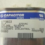 97F9603 Genteq Capacitor 20uF 6% 370VAC Motor Run; Oval Parts Distributor 97F9603 Genteq Capacitor 20uF 6% 370VAC Motor Run; Oval