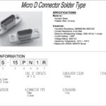MRDS-15PN1R Taitek Micro-D Connector Parts Distributor MRDS-15PN1R Taitek
