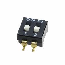 CFS-0202TB Copal Dip Switch SPST 2 Position 100mA 6VDC SMD Parts Distributor CFS-0202TB Copal Dip Switch SPST 2 Position 100mA 6VDC SMD