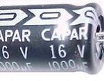 Capar CRE1000M16V Aluminum Electrolytic Capacitor 1000uF 16V Radial Parts Distributor CRE1000M16V Electronic Components