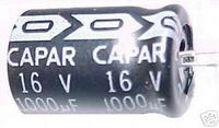Capar CRE1000M16V Aluminum Electrolytic Capacitor 1000uF 16V Radial Parts Distributor CRE1000M16V Electronic Components