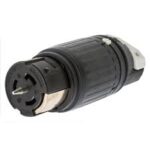 CS8364C Kellems Power Entry Connector, 250V 50A Black Parts Distributor CS8364C Kellems Power Entry Connector
