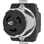 CS8369 Kellems Receptacle, 50A 250V Flush Mount, Black Parts Distributor CS8369 Kellems Receptacle