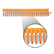 DN-24J2Y Automation Direct Jumper, 24-pole, orange, 25A, 600V push-in type Parts Distributor DN-24J2Y Electronic Components