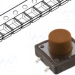 DTSM-25N-V-T/R DIPTRONICS Tact Switch, SPST 50mA 12VDC Brown Parts Distributor DTSM-25N-V-T/R Diptronics