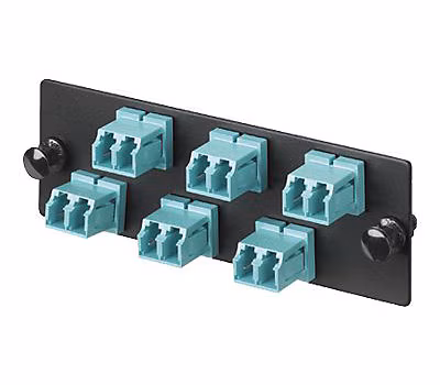 Panduit FAP6WAQDSCZ Multi-Mode 6-Port Fiber Adapter Panel 6 LC Duplex, Aqua Parts Distributor Panduit FAP6WAQDSCZ Multi-Mode 6-Port Fiber Adapter Panel 6 LC Duplex, Aqua