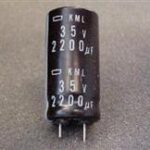 KML35V228M UCC CAPACITOR 2200MFD, 35V, RADIAL Parts Distributor KML35V228M United Chemi-Con