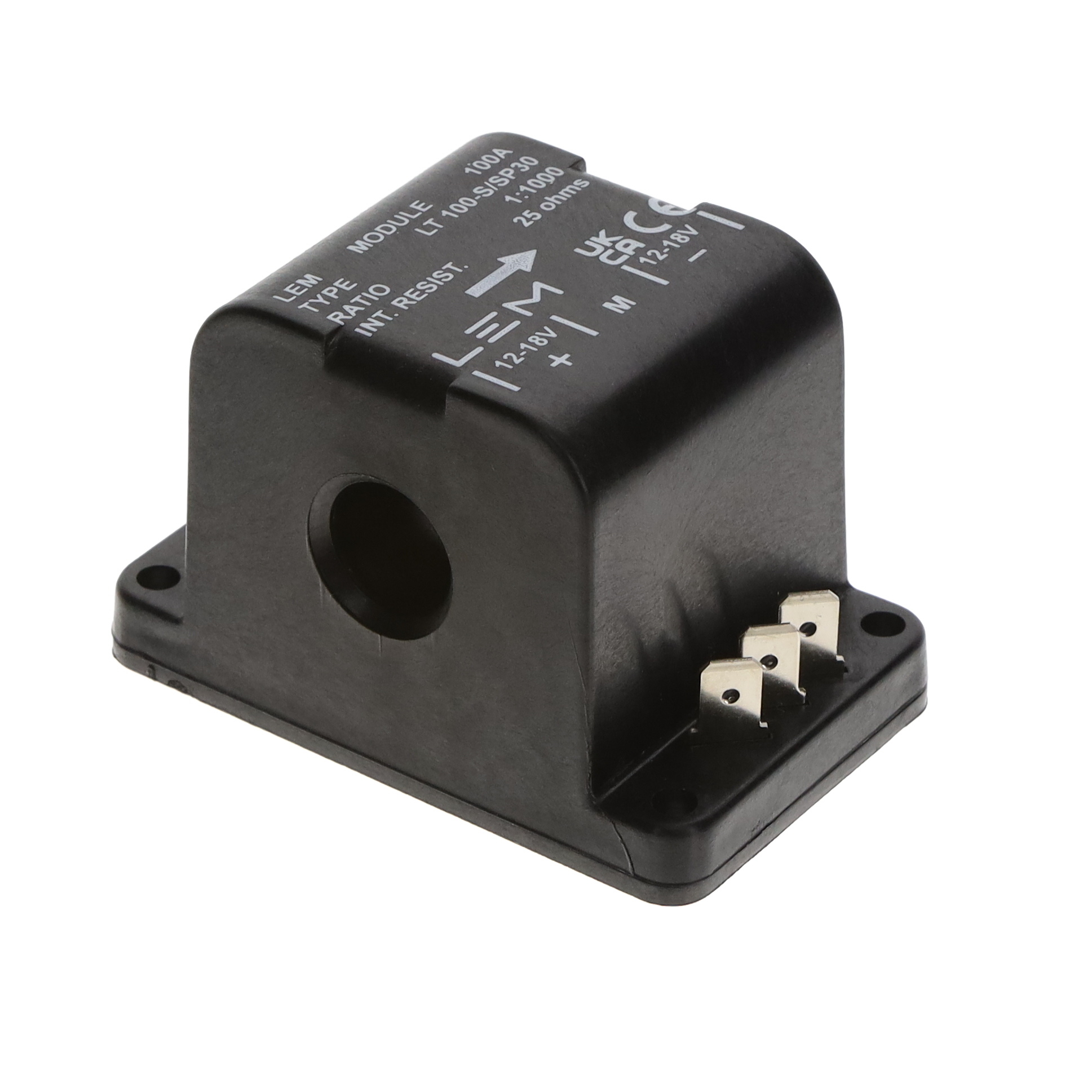 LT 100-S/SP30 LEM Hall Effect, Closed Loop Current Sensor ±12V ~ 18V 28mA Bidirectional Chassis Mount Parts Distributor LT 100-S/SP30 LEM Hall Effect