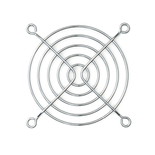 KM80 Sanyo Denki Nickel, Chrome Plated Fan Guard 80mm Sq Parts Distributor KM80 Sanyo Denki
