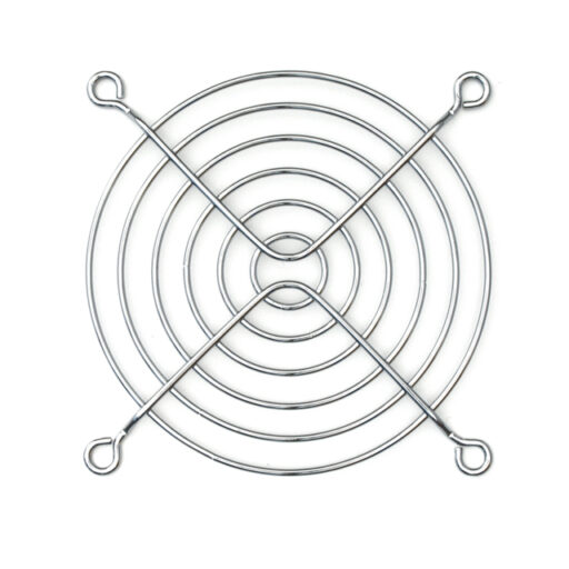 KM92 Sanyo Denki Nickel, Chrome Plated Fan Guard 92mm Sq Parts Distributor KM92 Sanyo Denki