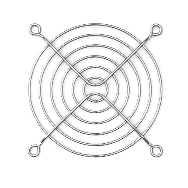 KM92 Sanyo Denki Nickel, Chrome Plated Fan Guard 92mm Sq Parts Distributor KM92 Sanyo Denki