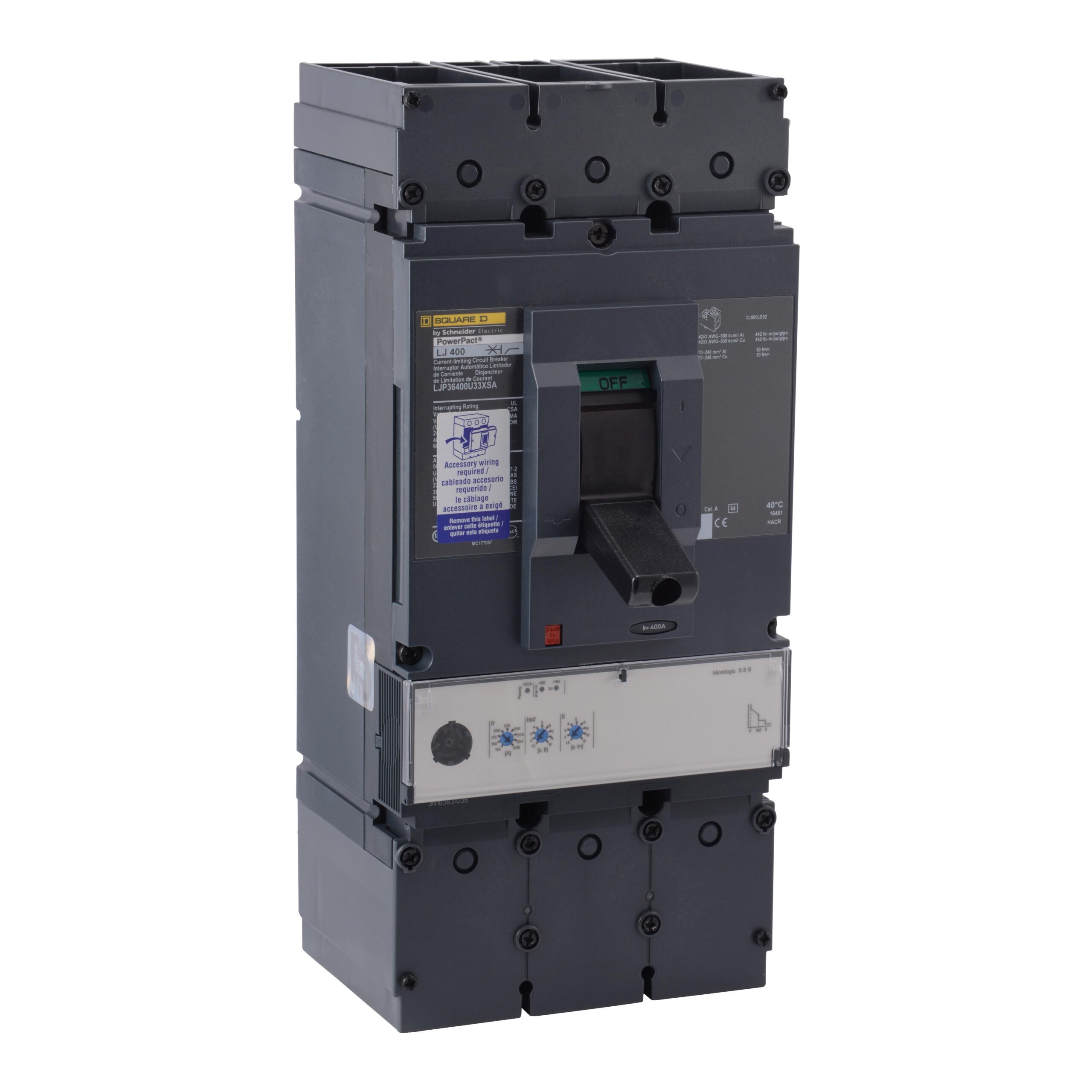 LJP36600U33X Schneider Circuit Breaker 600V 600A Toggle Parts Distributor LJP36600U33X Schneider Electric Molded Circuit Breaker 600V 600A Toggle