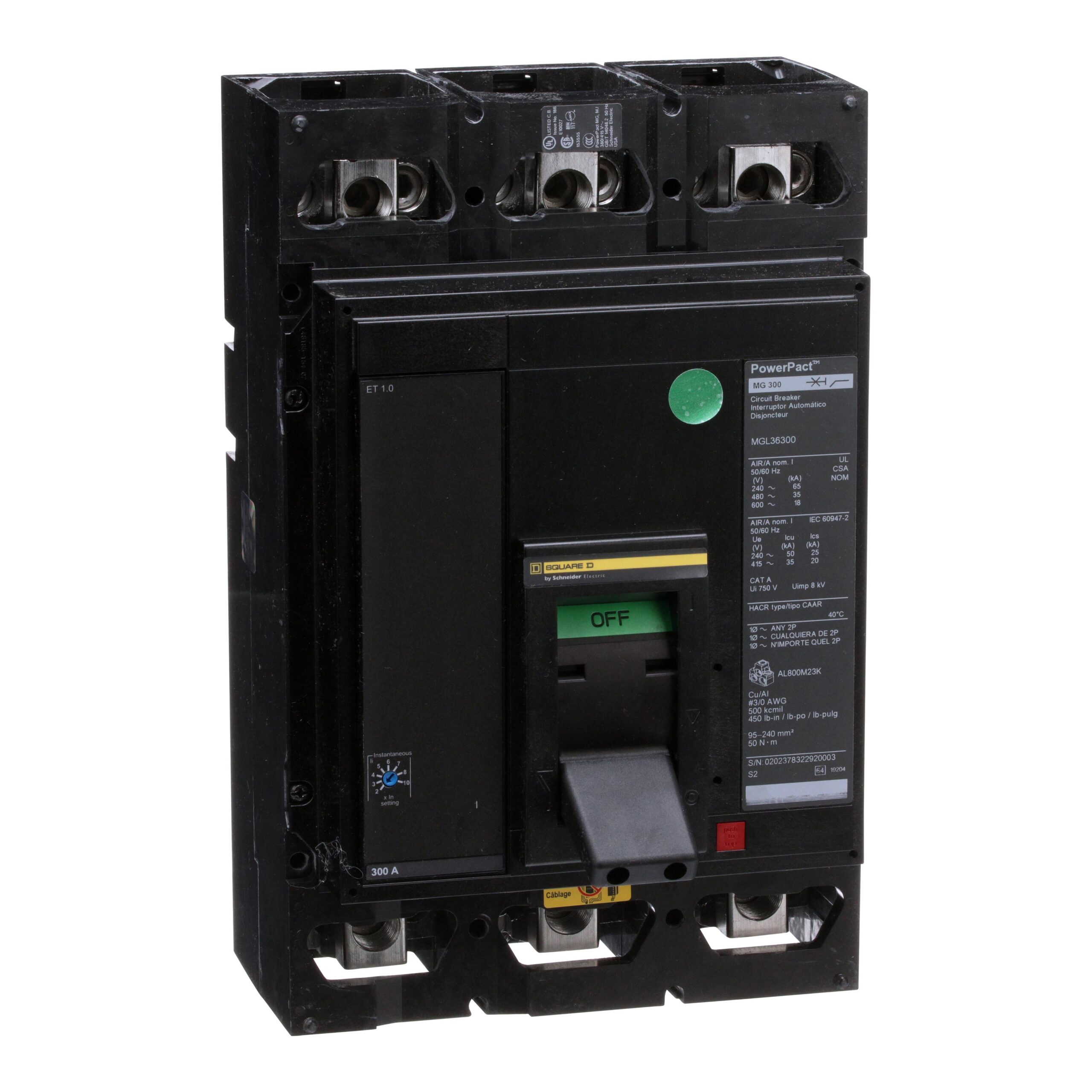 MJL26700 Schneider Circuit Breaker 600V 700A 2-Poles Parts Distributor MJL36800SA Schneider Electric Molded Circuit Breaker 600V 800A Lever