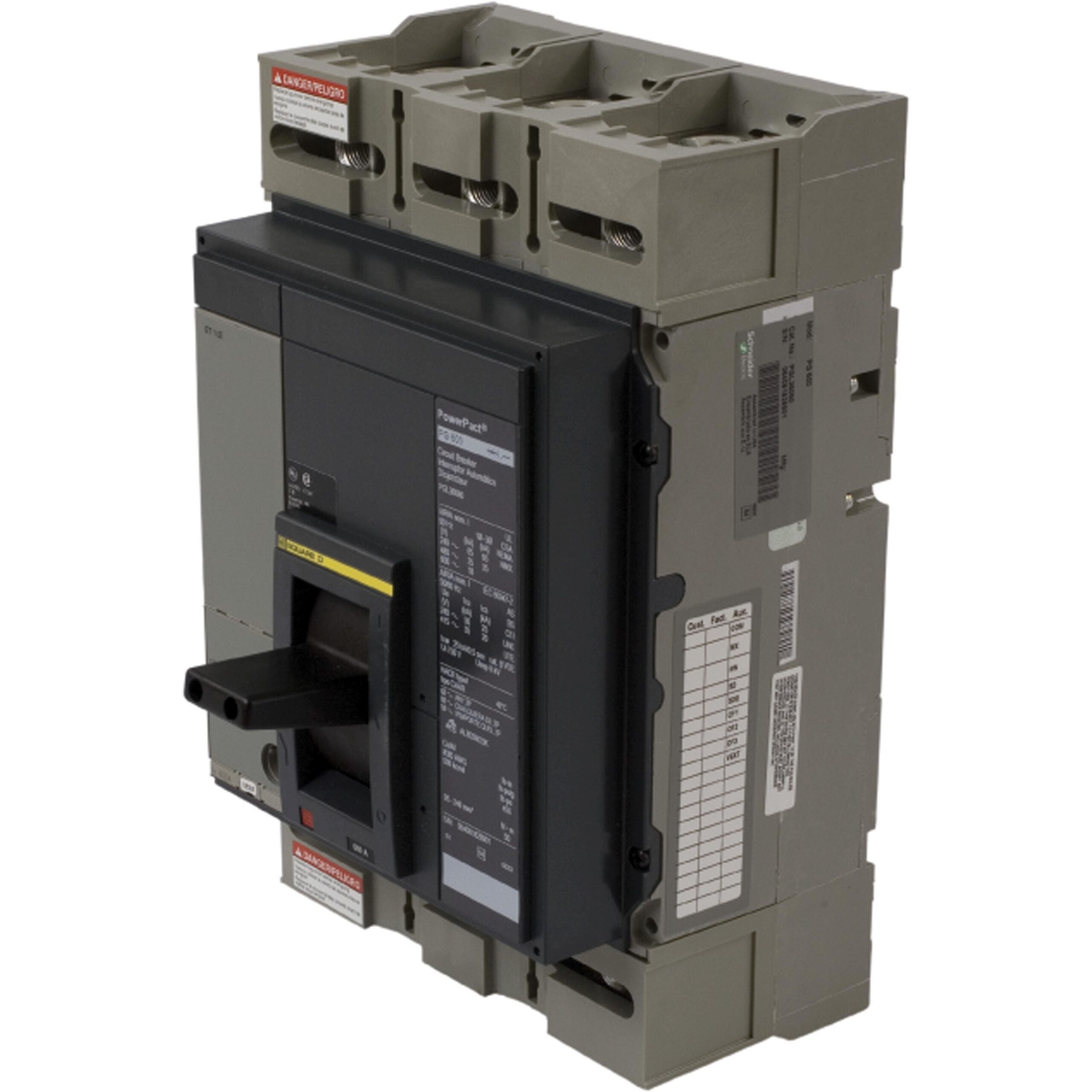PGL36025U63AE1 Schneider Circuit Breaker 600V 250A 3-Poles Parts Distributor PGL36080U31AMO Schneider Electric Molded Circuit Breaker 600V 800A Lever