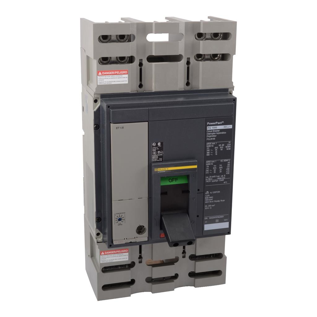 PGL36120CU31A Schneider Circuit Breaker 600V 1200A 3 Poles Parts Distributor PGL36120CU31A Schneider Electric Molded Circuit Breaker 600V 1.2kA Toggle