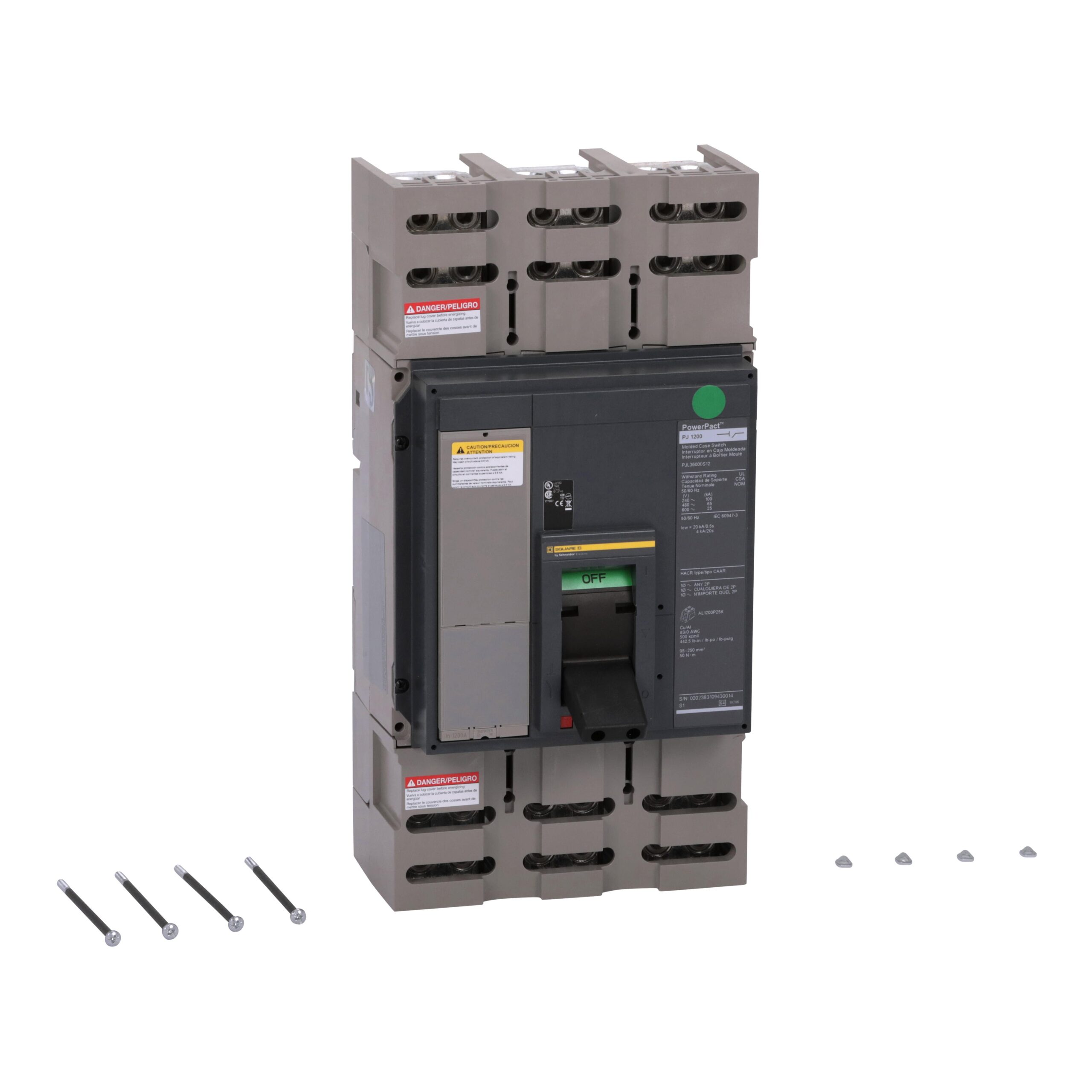 PJL36000S12 Schneider Circuit Breaker 600V 1.2kA 3-Poles Parts Distributor PJL36000S12 Schneider Electric Molded Circuit Breaker 600V 1.2kA Lever