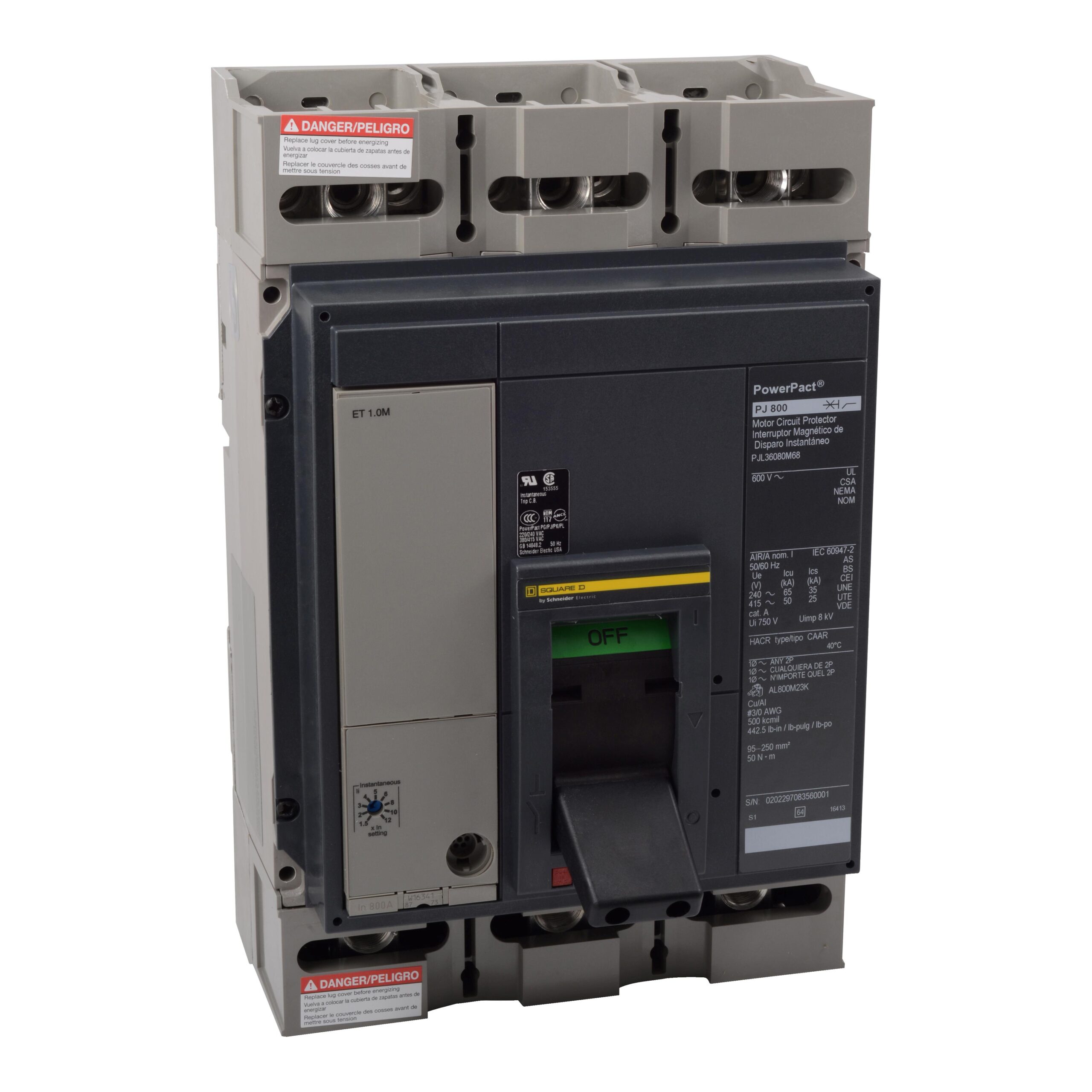 PJL36120U64AE1 Schneider Circuit Breaker 600V 1.2kA 3-Poles Parts Distributor PJL36100M69 Schneider Electric MOTOR Circuit Breaker 600V 1kA Toggle