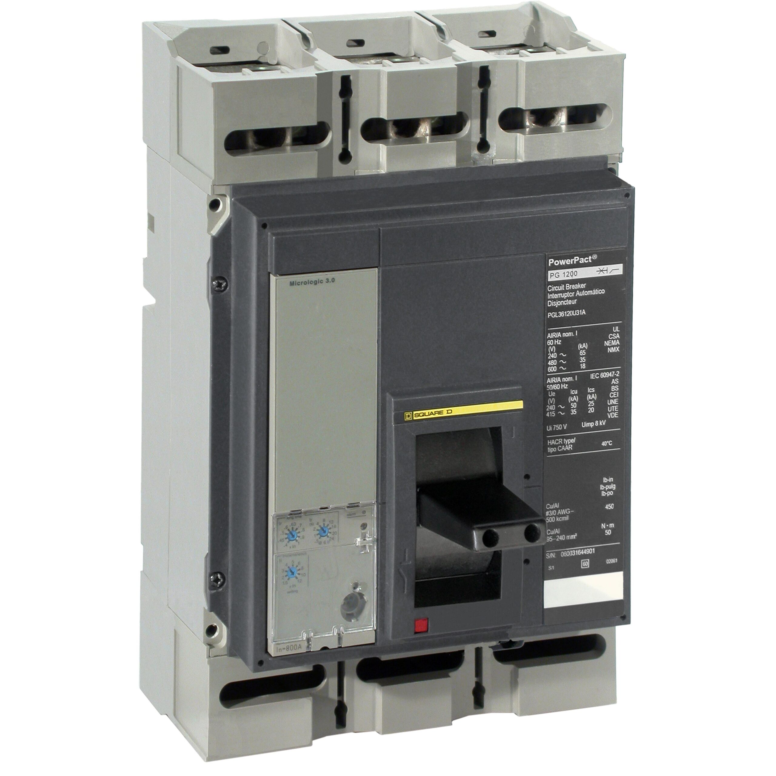 PJL36120 Schneider Electric Molded Circuit Breaker 600V 1.2kA Toggle Parts Distributor PJL36120 Schneider Electric Molded Circuit Breaker 600V 1.2kA Toggle