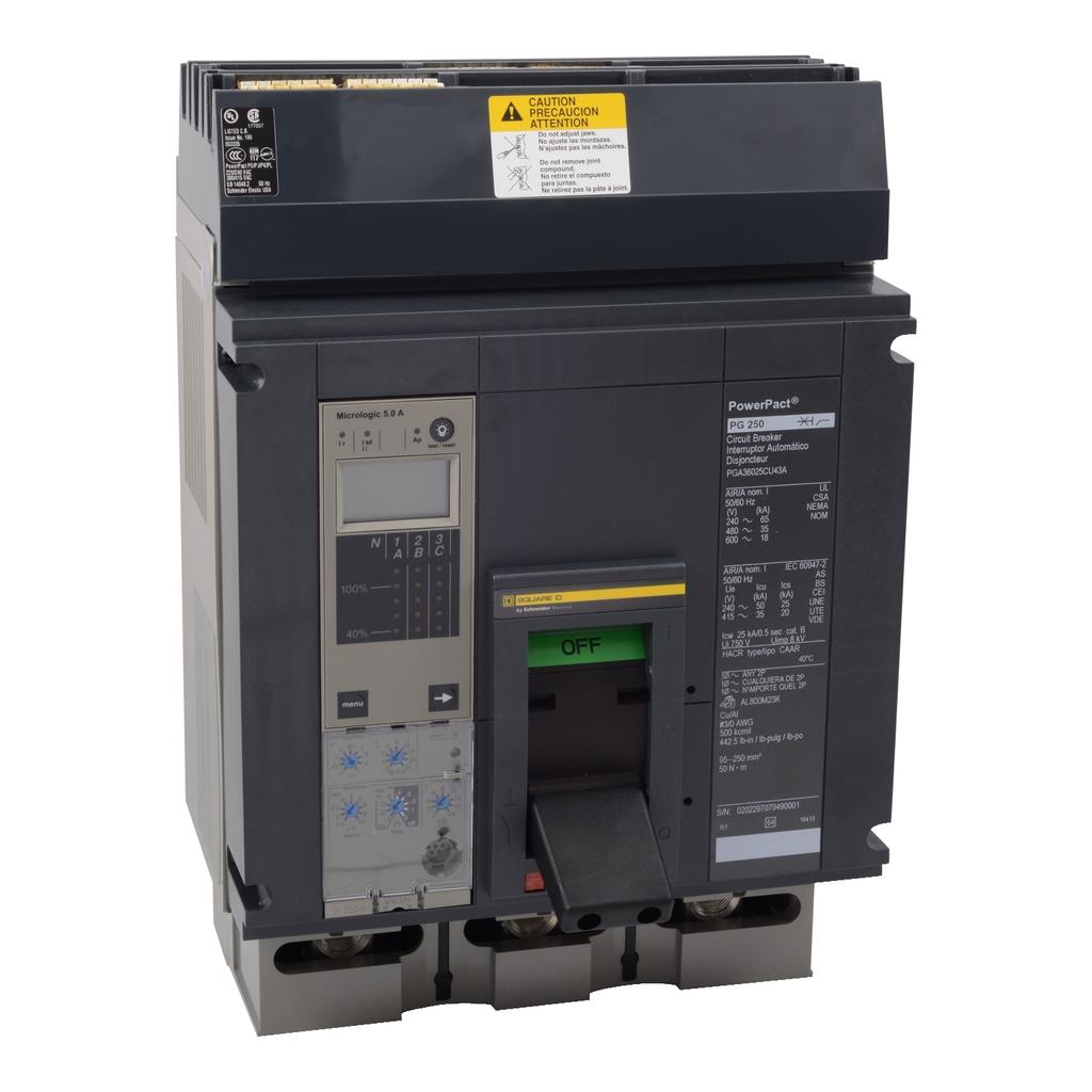 PJA36120U43A Schneider Circuit Breaker 240V 1.2kA 3-Poles Parts Distributor PJA36080 Schneider Electric Molded Circuit Breaker 600V 800A Toggle