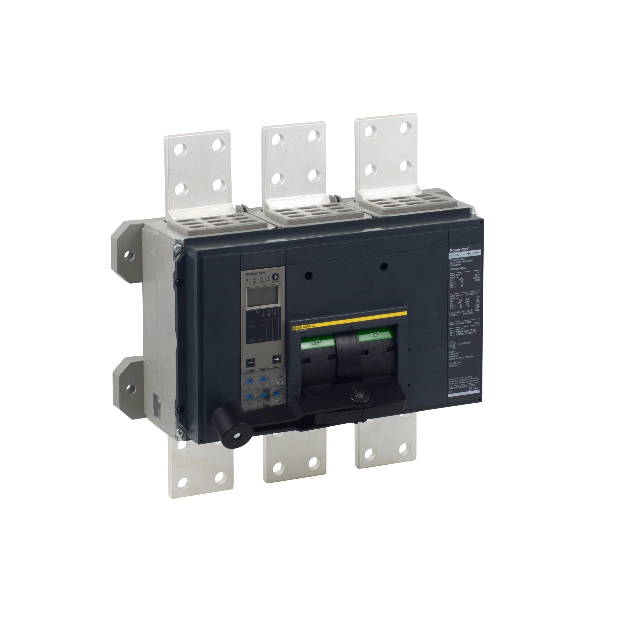 RGF36200CU44A Schneider Circuit Breaker 600V 2kA 3-Poles Parts Distributor RLF36160CU44A Schneider Electric Molded Circuit Breaker 600V 1.6kA Lever