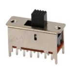 MHS222 Nidec Copal Slide Switch 0.2A 12VDC DPDT PC Pins Parts Distributor MHS222 Nidec Copal Slide Switch 0.2A 12VDC DPDT PC Pins
