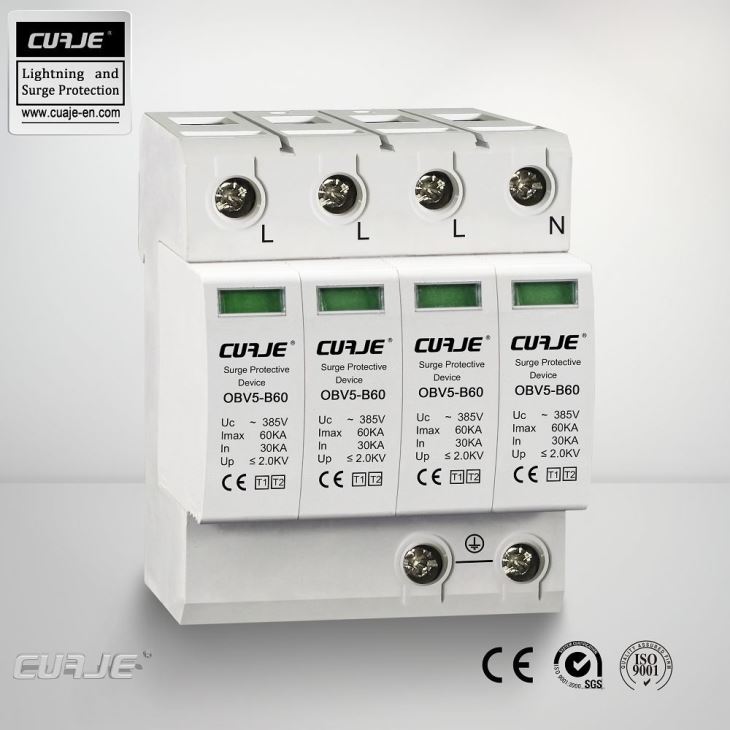 OBV5-B60/4P CUAJE Surge Arrester For 3-Phase Power Supply Networks Parts Distributor OBV5-B60/4P CUAJE Surge Arrester For 3-Phase Power Supply Networks