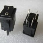 HLS112A Fujisoku Nidec Rocker Switch 12A 125V SPST Parts Distributor RongFeng RF-1003 Rocker Switch DPST 125V Black