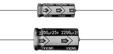 Nichicon TVX1E220MAA Aluminum Electrolytic Capacitor 22uF 25VDC 20% Axial Parts Distributor TVX1E220MAA Nichicon