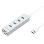 H4013-U3 Orico Aluminum Alloy 4 Port USB3.0 HUB Parts Distributor H4013-U3 Orico Aluminum Alloy 4 Port USB3.0 HUB