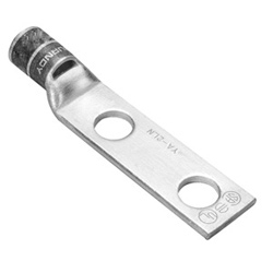 BURNDY YA6CL-2TC14 Copper Compression Lug, 2 Hole with Inspection Window, 6 AWG, 1/4″ Stud, 5/8″ Stud Hole Spacing, Short Barrel, Tin Plated Parts Distributor YA6CL2TC14 Burndy