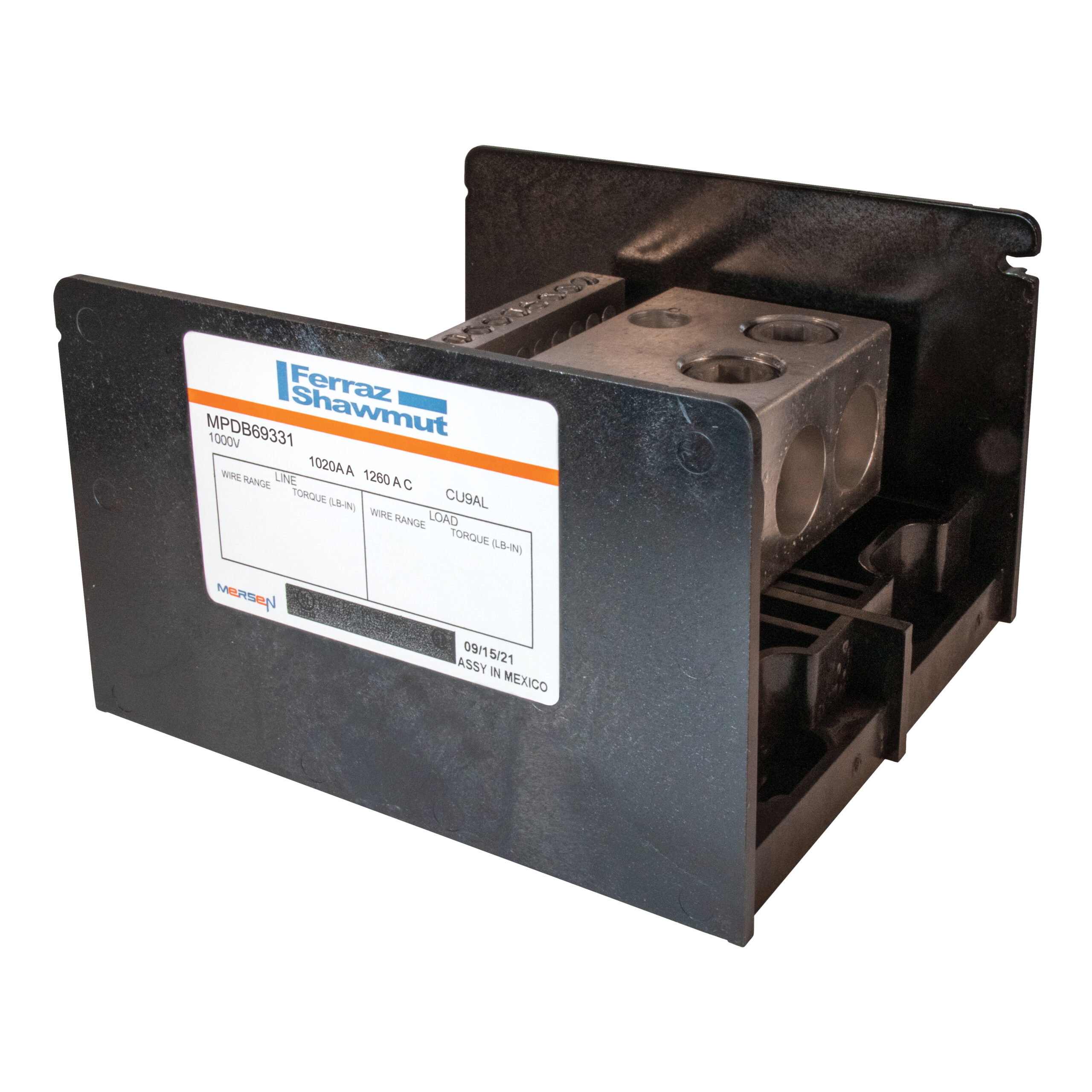 MPDB69331 Mersen Power Stud Terminal Block 1000V 1.26kA Screw Connection Parts Distributor Mersen MPDB69331