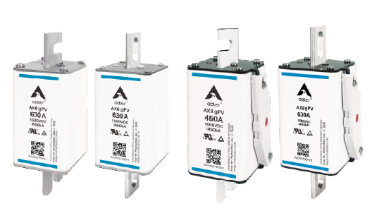 AX83450DB3 Adler gPV Solar Fuse 1500Vdc 450 A DIN Blade Parts Distributor AX83630UC3 adler Solar gPV Fuse