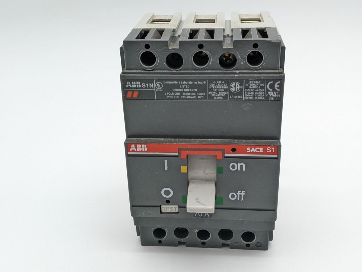 S3N030TW ABB Type S3N SACE S3 Circuit Breaker 40A 480VAC 3 Poles Parts Distributor S3N030TW ABB Type S3N SACE S3 Circuit Breaker 40A 480VAC 3 Poles