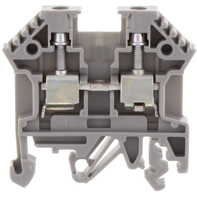 1001.6 Conta-Clip Connector Terminal Block 2-Poles Feed Through Gray Parts Distributor 1001.6 Conta-Clip Connector Terminal Block 2-Poles Feed Through Gray