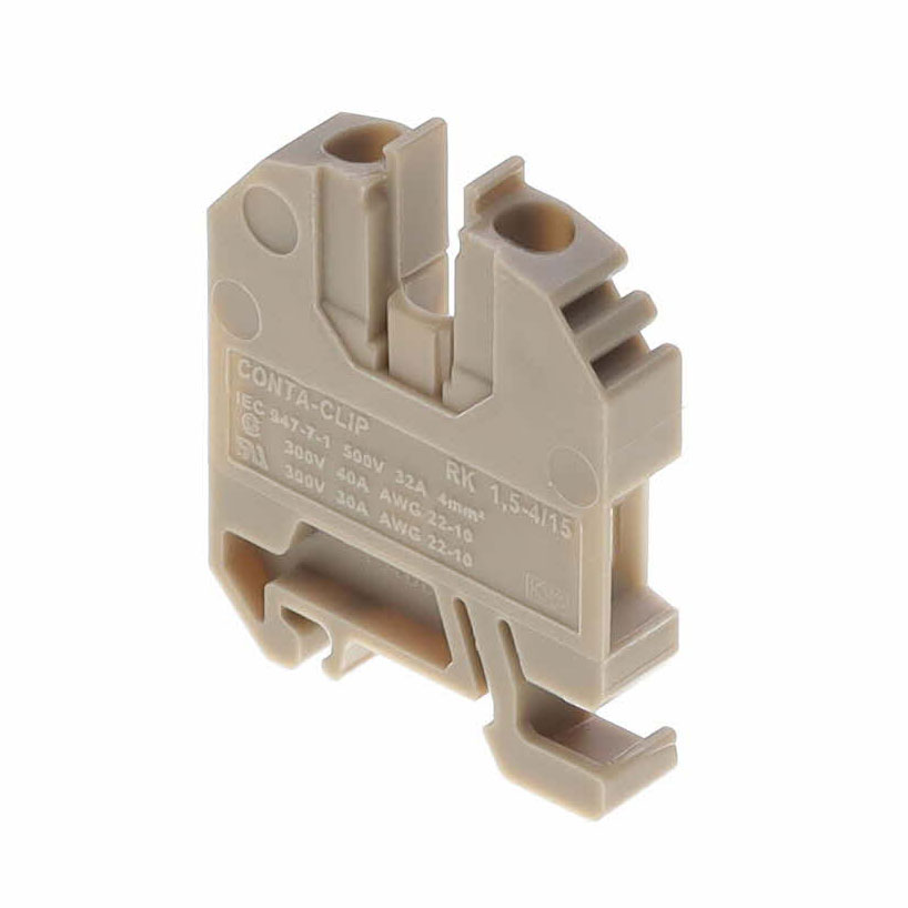 1010.2 Conta-Clip Connector Terminal Block 2-Poles Feed Through Beige Parts Distributor 1010.2 Conta-Clip Connector Terminal Block 2-Poles Feed Through Beige