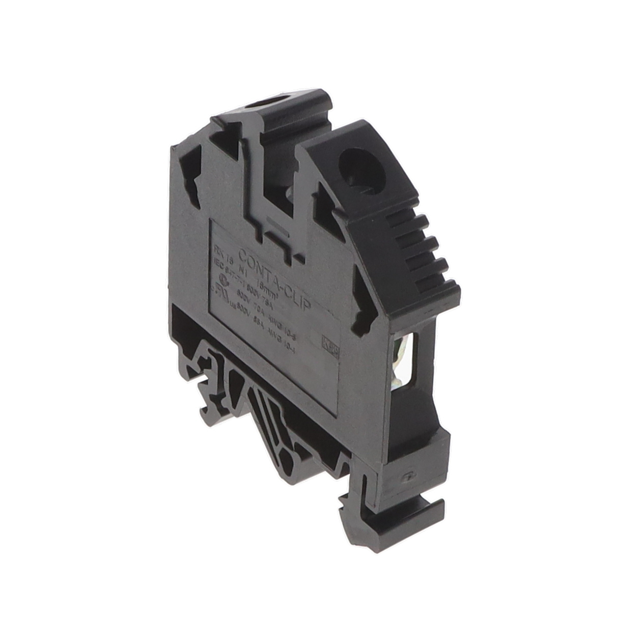 1050.4 Conta-Clip Connector Terminal Block 2-Poles Feed Through Black Parts Distributor 1050.4 Conta-Clip Connector Terminal Block 2-Poles Feed Through Black