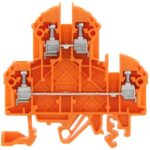 1206.3 Conta-Clip Connector Terminal Block 4-Poles Feed Through Orange Parts Distributor 1206.3 Conta-Clip Connector Terminal Block 4-Poles Feed Through Orange