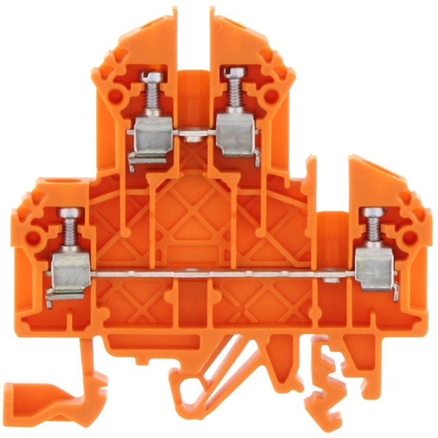 1206.3 Conta-Clip Connector Terminal Block 4-Poles Feed Through Orange Parts Distributor 1206.3 Conta-Clip Connector Terminal Block 4-Poles Feed Through Orange