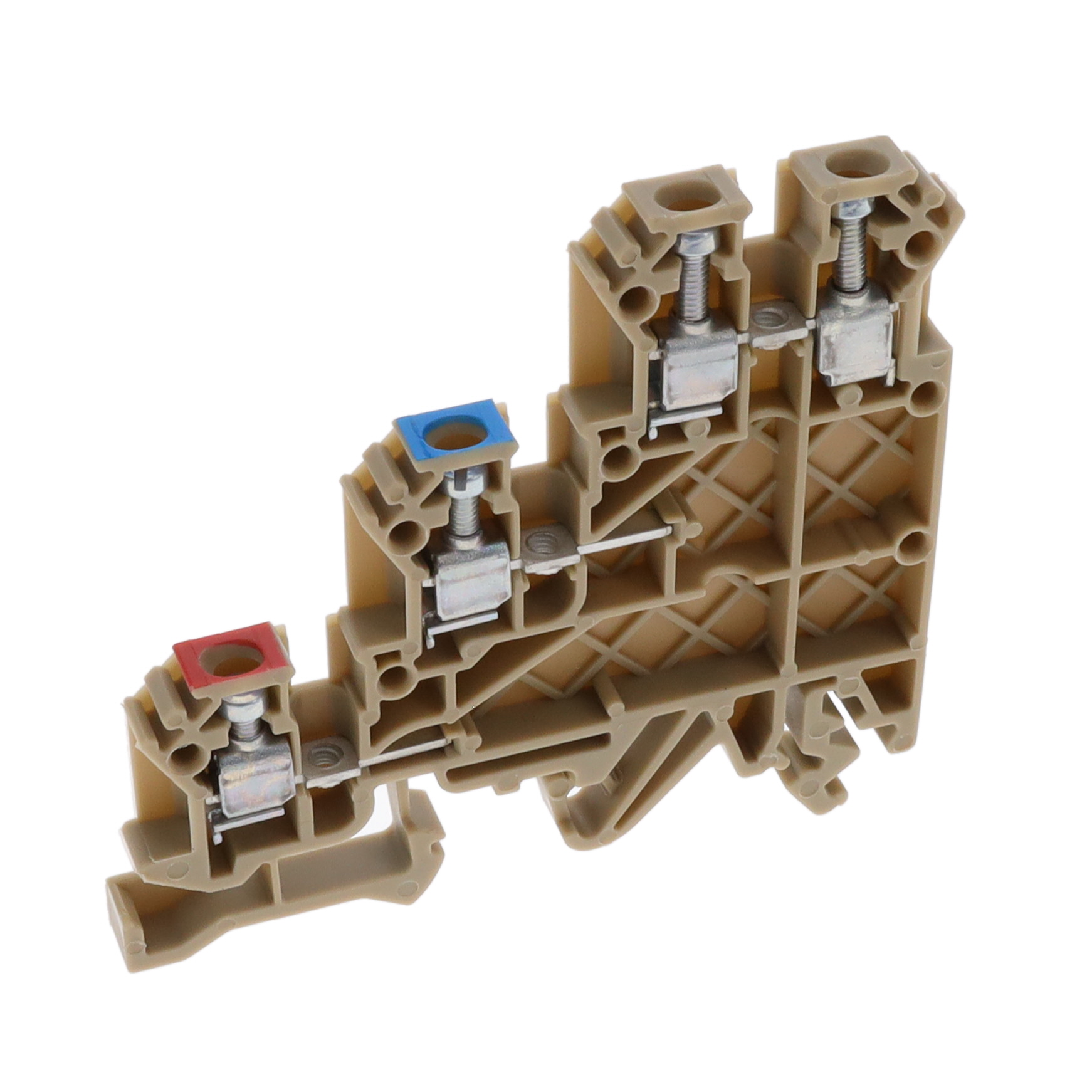 1260.2 Conta-Clip Connector Terminal Block 4-Poles Feed Through, Isolated (2) Beige Parts Distributor 1260.2 Conta-Clip Connector Terminal Block 4-Poles Feed Through, Isolated (2) Beige