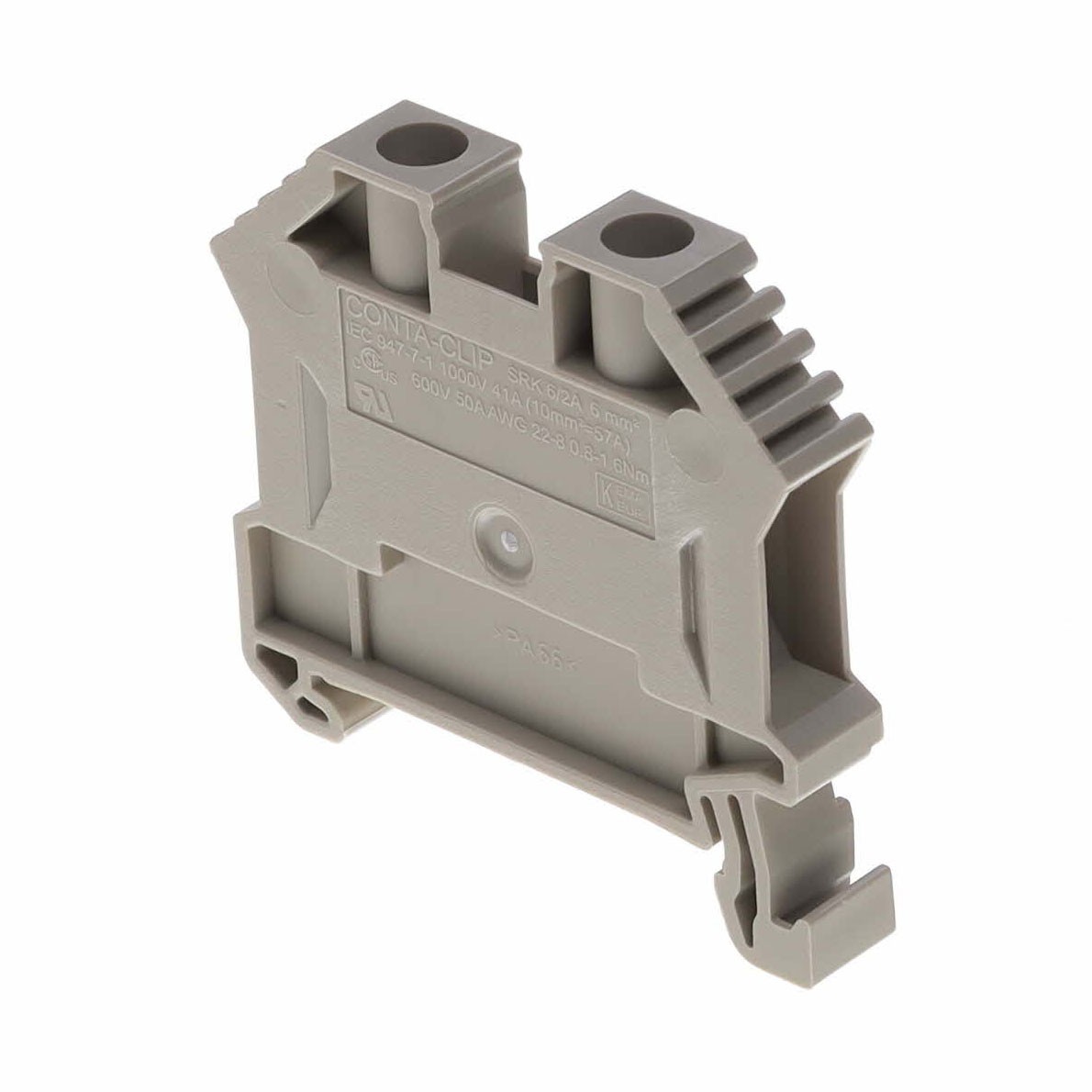 17108.2 Conta-Clip Connector Terminal Block 2-Poles Feed Through Beige Parts Distributor 17108.2 Conta-Clip Connector Terminal Block 2-Poles Feed Through Beige