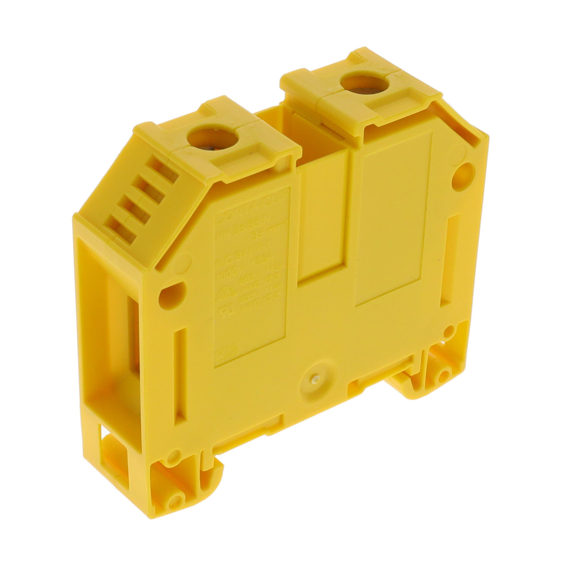 17370.8 Conta-Clip Connector Terminal Block 2-Poles Feed Through Yellow Parts Distributor 17370.8 Conta-Clip Connector Terminal Block 2-Poles Feed Through Yellow