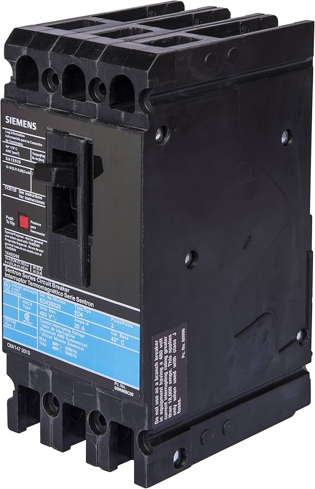 ED43B110 Siemens Circuit Breaker 110A 480V 3-Poles Parts Distributor ED43B110 Siemens Circuit Breaker 110A 480V 3-Poles