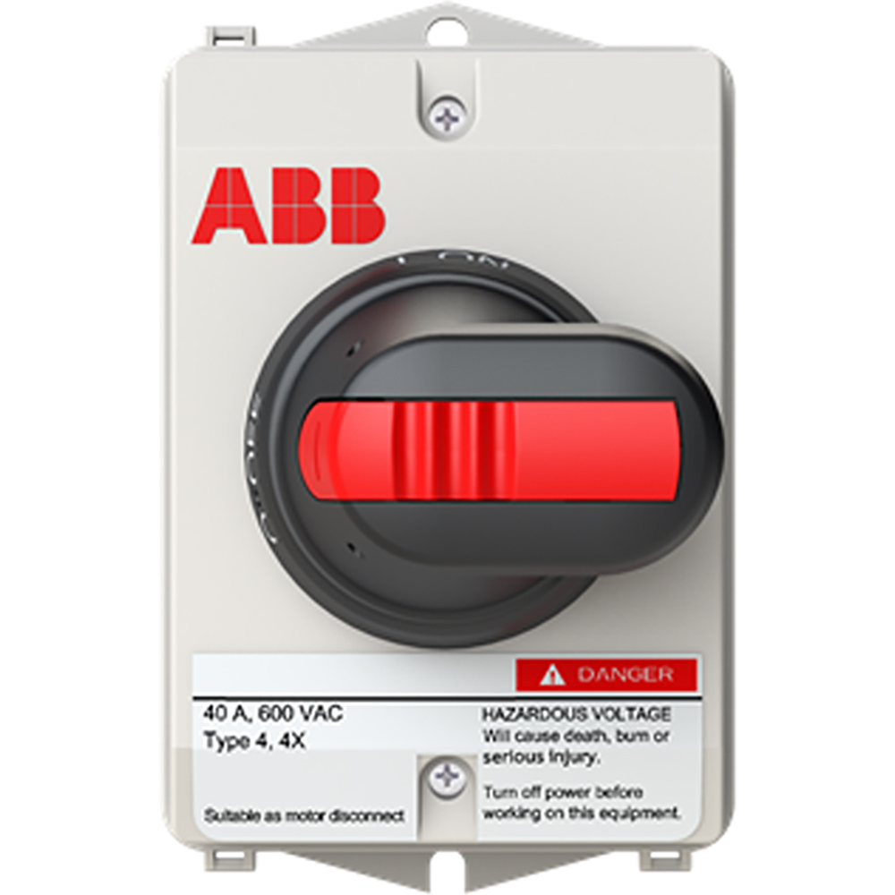 EOT580N3PA3-PBA ABB Disconnect Switch 80A 600V 3Pole Parts Distributor EOT580N3PA3-PBA ABB Disconnect Switch 80A 600V 3Pole