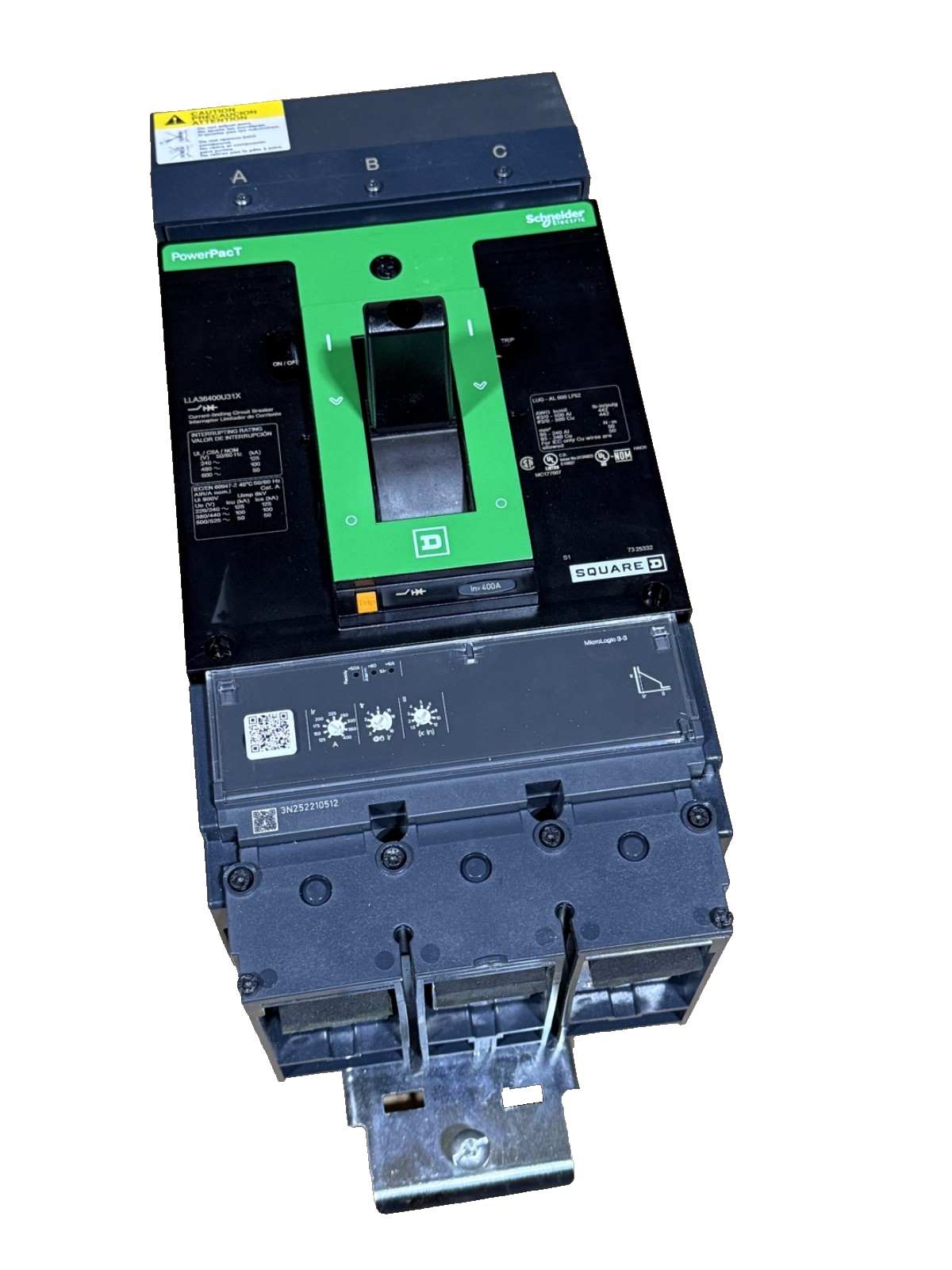 LLA36400U33X Schneider Circuit Breaker 600V 400A 3-Poles Parts Distributor LLA36400U33X Schneider Circuit Breaker 600V 400A 3-Poles